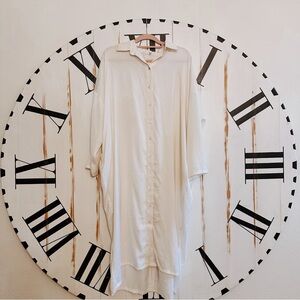 Cream Button Down Dress